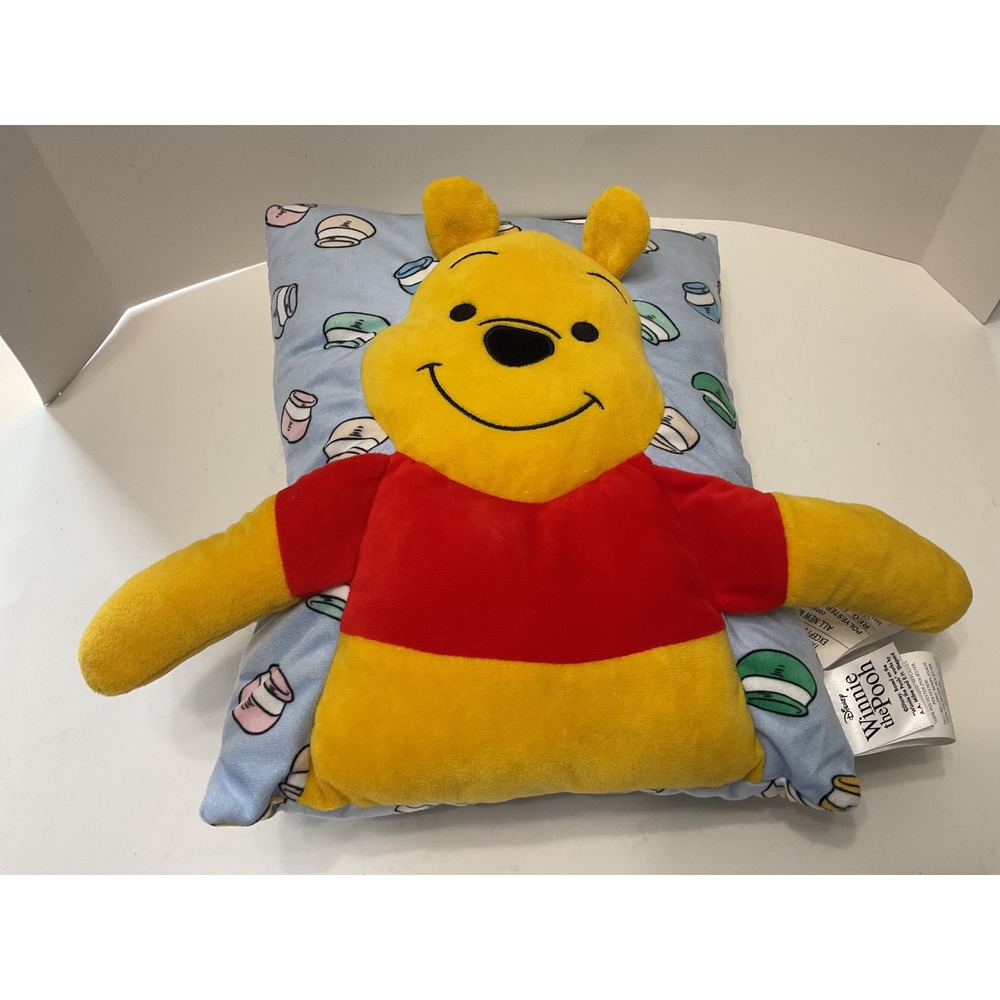 Disney Winnie the Pooh Plush Hug Pillow Blue‎ Honey Pot Jay Franco & Sons 11x14